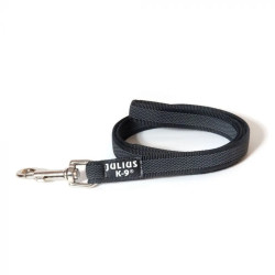 Correa entretejida negra Julius-K9 de 1.20 metros y 14 mm para perros.