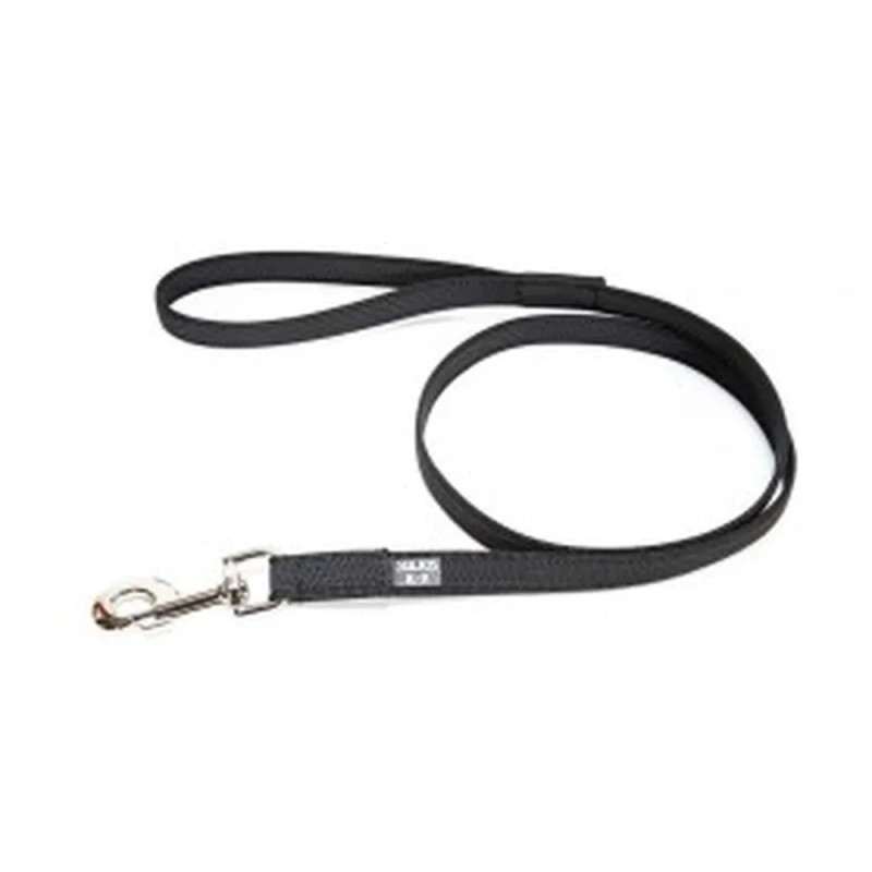 Correa entretejida negra Julius-K9 de 2 metros y 14 mm para perros.