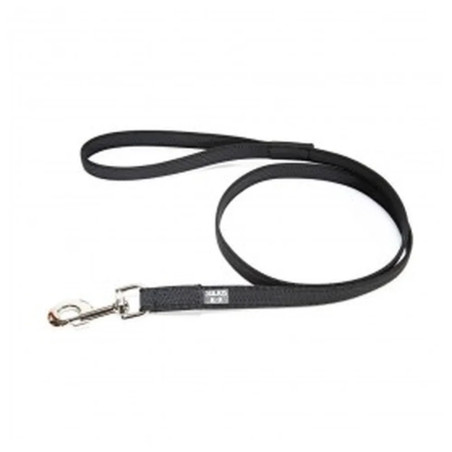 Correa entretejida negra Julius-K9 de 2 metros y 14 mm para perros.