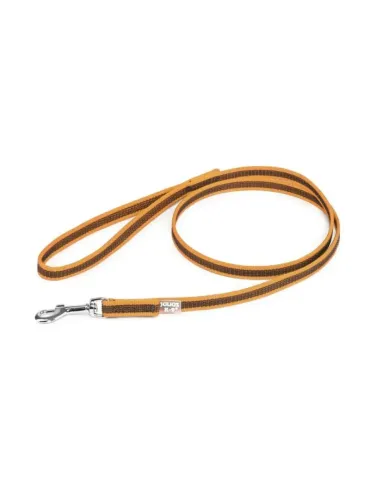 Correa entretejida naranja Julius-K9 de 1.20 metros y 14 mm para perros.