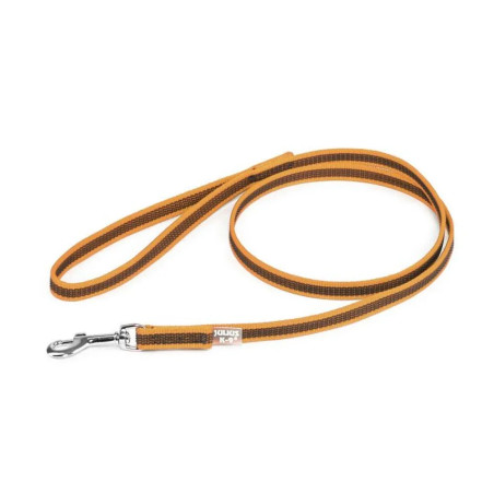 Correa entretejida naranja Julius-K9 de 1.20 metros y 14 mm para perros.