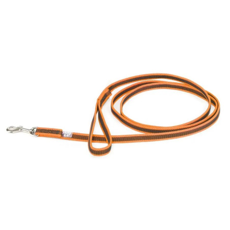 Correa entretejida naranja Julius-K9 de 2 metros y 14 mm para perros.