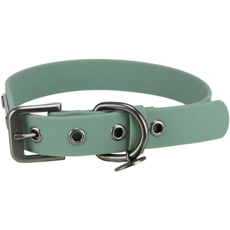 Collar para perro Trixie de PVC en color verde menta, con hebilla metálica, anilla de sujeción y ojales reforzados, ideal para u