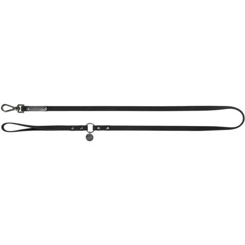 Correa negra CityStyle de 13 mm para perros, diseño elegante y resistente.