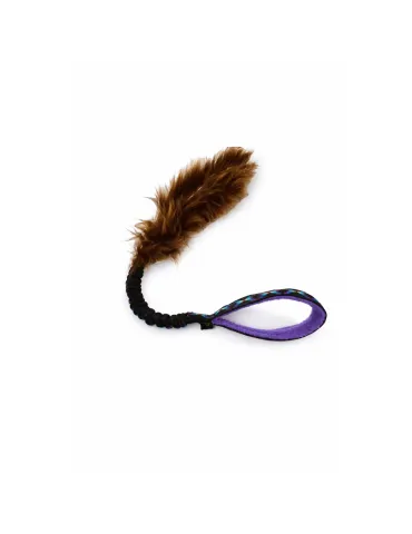 Motivador de oveja merino con pelo largo y asa elástica para juegos con perros, Flexipets