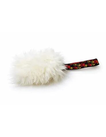 Pompón motivador de bolsillo para perros con pelo natural de oveja merino y asa decorada, marca Flexipets 2