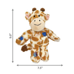 Juguete para perro KONG Wild Knots con forma de jirafa de peluche resistente con embalaje. 2