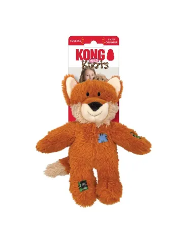 Juguete para perro KONG Wild Knots con forma de zorro de peluche, divertido y suave.
