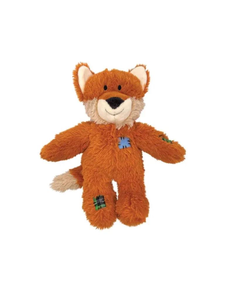 Peluche para perro KONG Wild Knots con forma de zorro, sin embalaje, ideal para juegos suaves y tirones.
