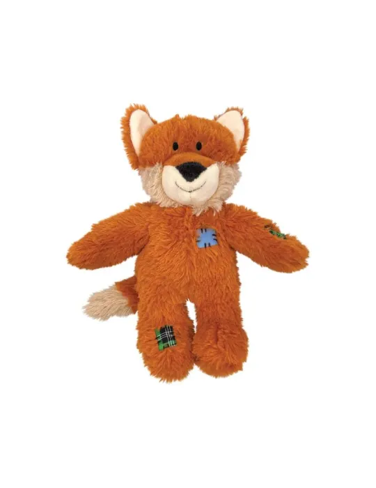 Peluche para perro KONG Wild Knots con forma de zorro, sin embalaje, ideal para juegos suaves y tirones.