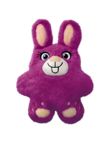 Juguete para perro KONG Snuzzles con forma de conejo morado, peluche sonoro con embalaje original. 2