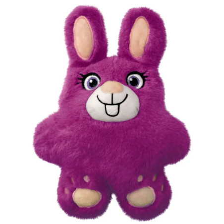 Juguete para perro KONG Snuzzles con forma de conejo morado, peluche sonoro sin embalaje.