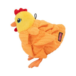 Juguete para perro KONG Layerz Forage Hen (gallina) de peluche con texturas y compartimentos para snacks. 2