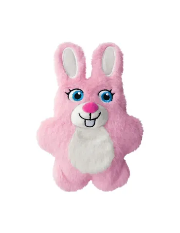 Juguete para perro KONG Snuzzles Kiddos conejo rosa de peluche con sonido, ideal para masticar y jugar. 2