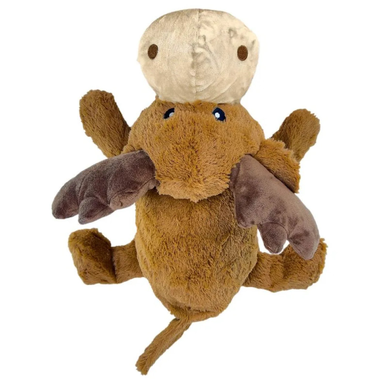 Juguete para perro KONG Cozie Jumbo Marvin XL sin blister, peluche marrón extra grande con textura suave.