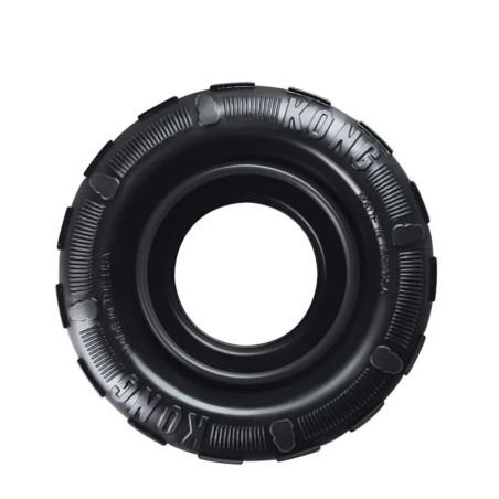 Juguete KONG Tyres negro sin blister, anillo de caucho en forma de neumático para perros medianos y grandes.