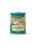 Wild Balance cerdo y merluza, comida húmeda cocinada para perros en lata de 400 g