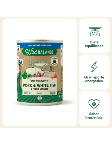 Wild Balance Comida Húmeda Cocinada de Cerdo y Merluza 2