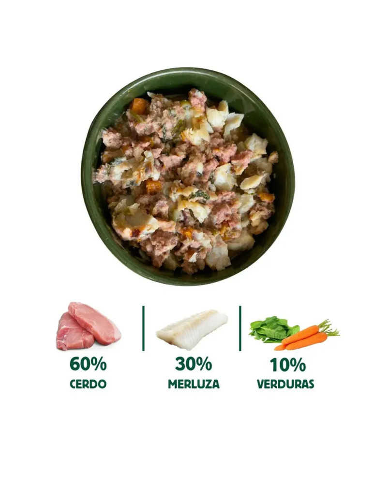 Wild Balance Comida Húmeda Cocinada de Cerdo y Merluza