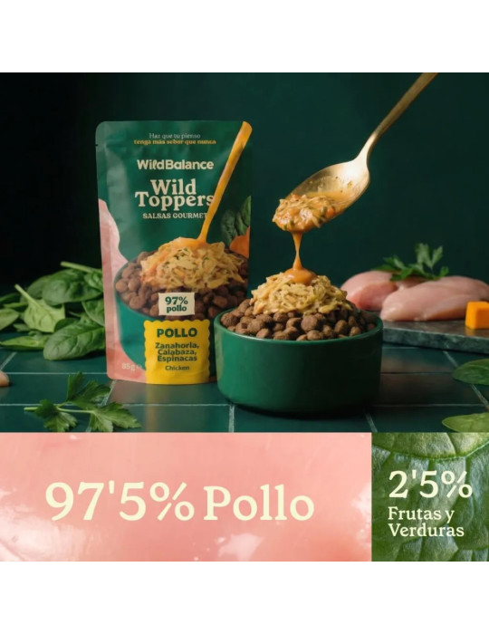 Wild Balance Topper Salsa Gourmet de Pollo, 85 g para perros