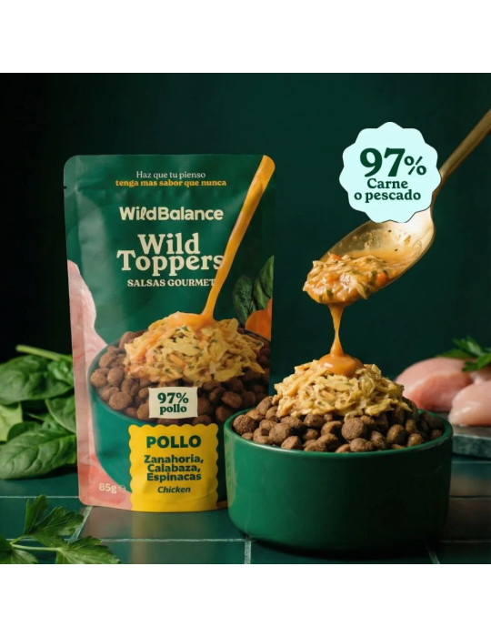 Wild Balance Topper Salsa Gourmet de Pollo, 85 g para perros