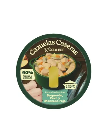 Wild Balance Cazuela Casera de Boquerón, Pavo y Manzana, 280 g para perros
