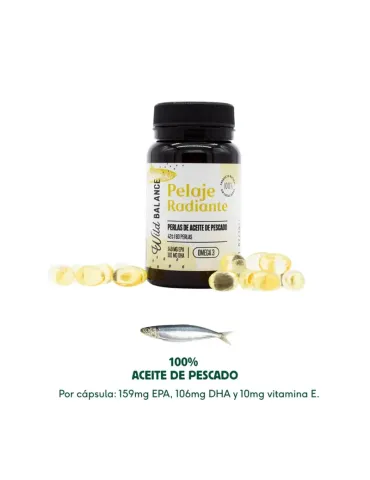 Wild Balance Pelaje Radiante Cápsulas Omega 3, 60 perlas para perros y gatos 2