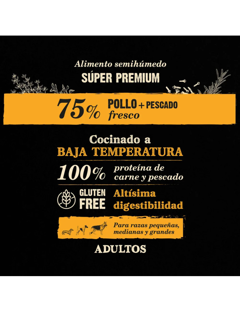 NutraDog Wild Pienso Natural Semihúmedo de Pollo y Pescado