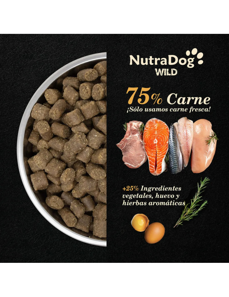 NutraDog Wild Pienso Natural Semihúmedo de Pavo y Pescado