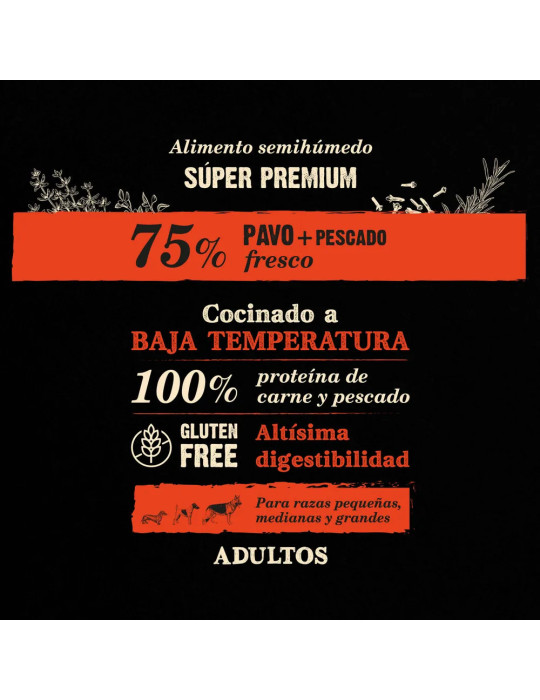 NutraDog Wild Pienso Natural Semihúmedo de Pavo y Pescado