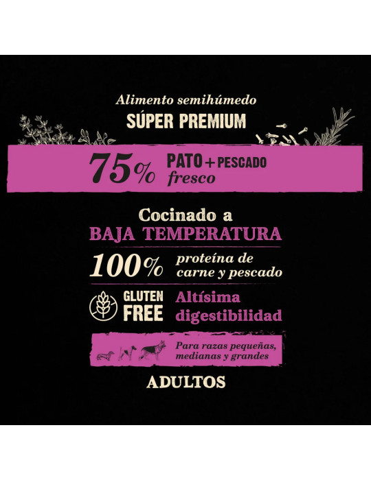 NutraDog Wild Pienso Natural Semihúmedo de Pato y Pescado