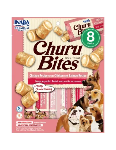 Churu Bites Snack de Pollo con Salmón (8x12g)