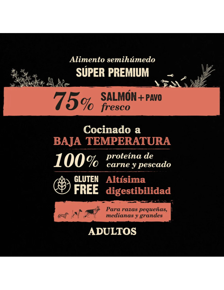 NutraDog Wild Pienso Natural Semihúmedo de Salmón y Pavo