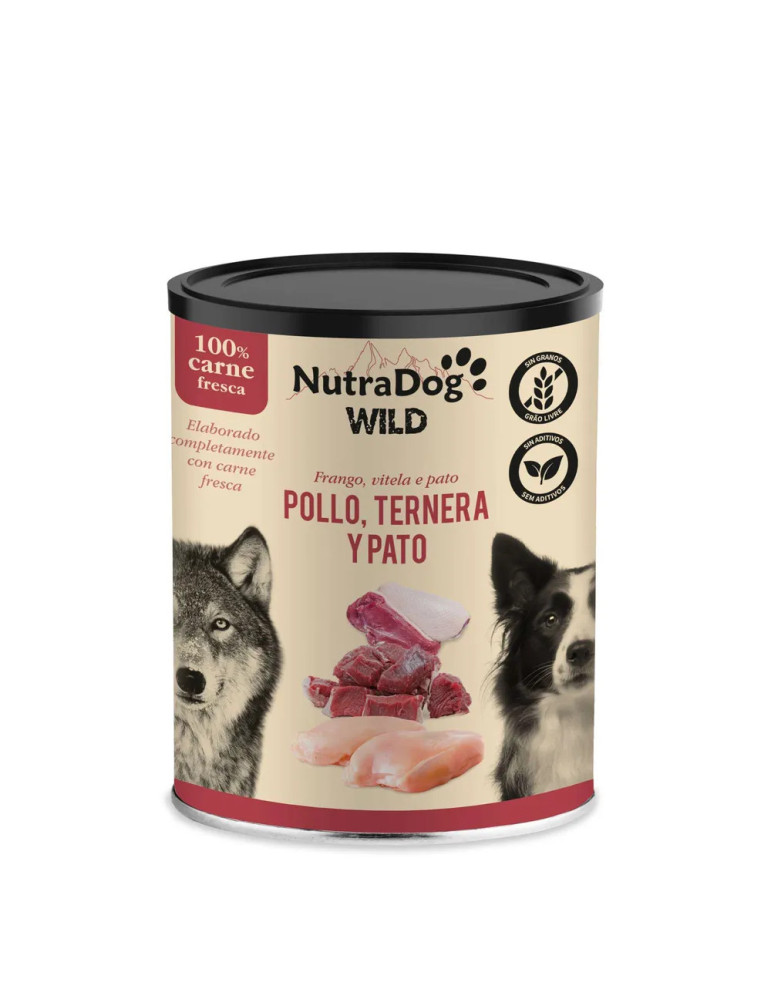 NutraDog Wild Lata de Pollo, Ternera y Pato