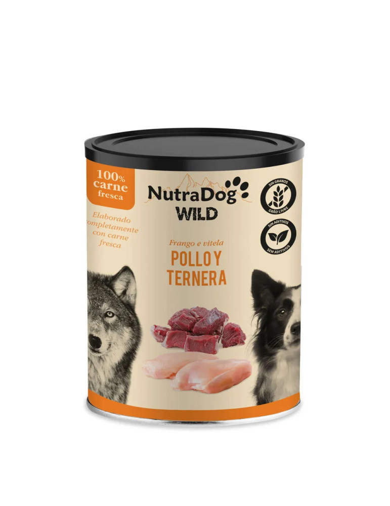 NutraDog Wild Lata de Pollo y Ternera