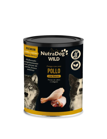 NutraDog Wild Premium Lata de Pollo con Hueso