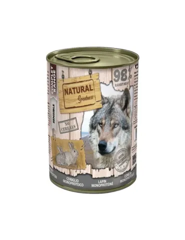 Natural Greatness Lata Monoproteica de Conejo - comida húmeda, 170 g y 400 g