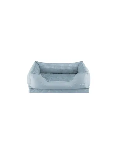 Freedog Cuna Glacial Azul — vista oblicua de la cama con bordes 2