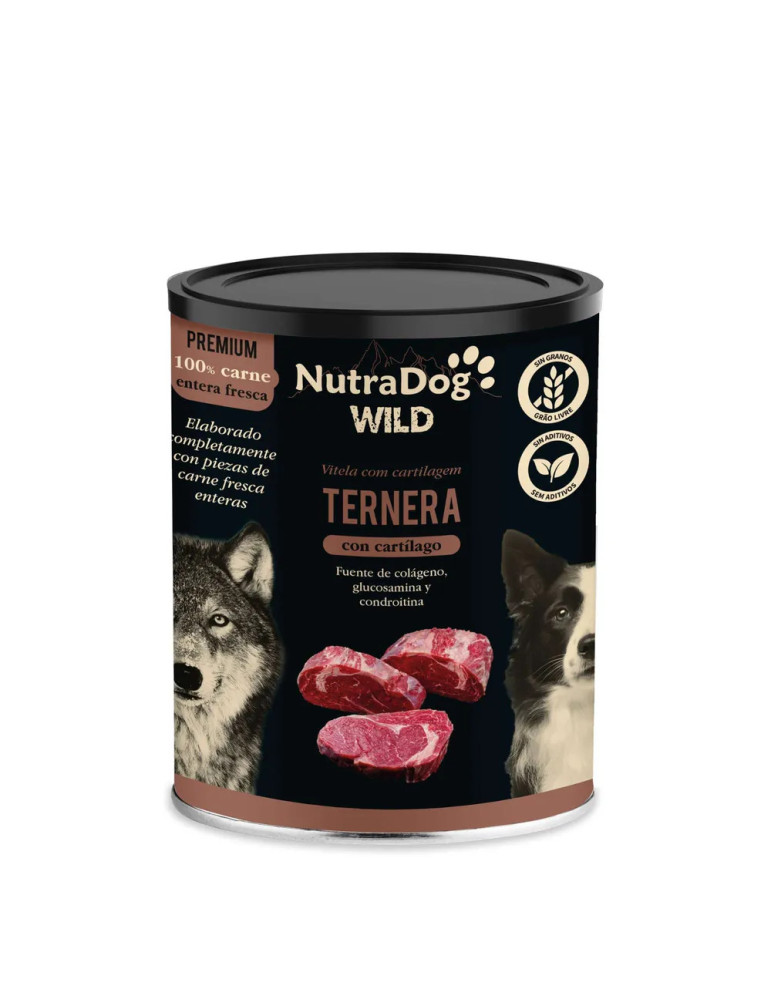 Nutradog Wild Premium Lata de Ternera con Cartílago