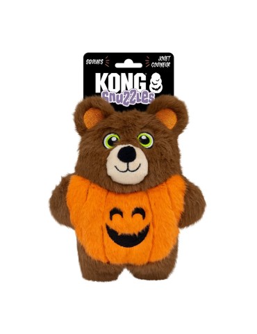 KONG Halloween Snuzzles Pumpkin Bear, juguete de peluche para perros