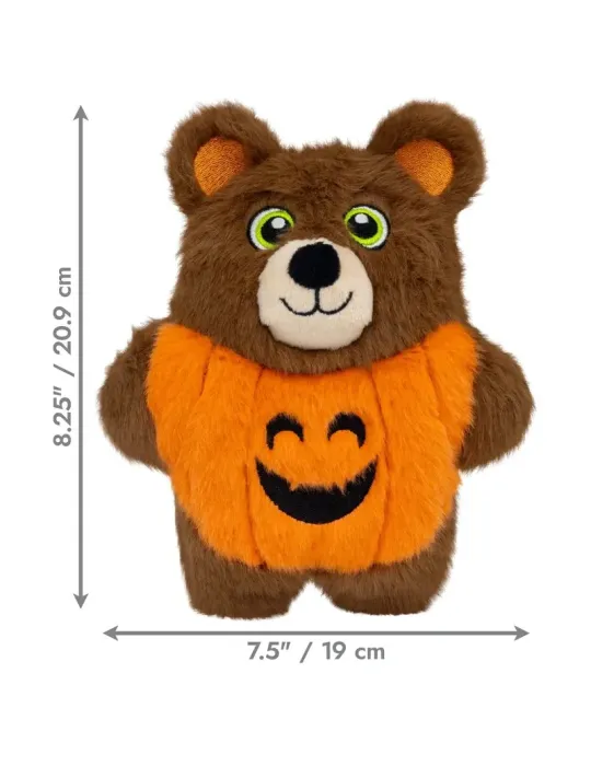 KONG Peluche Halloween Snuzzles Oso Calabaza — medidas del KONG Halloween Snuzzles Pumpkin Bear: 20,9 × 19 cm