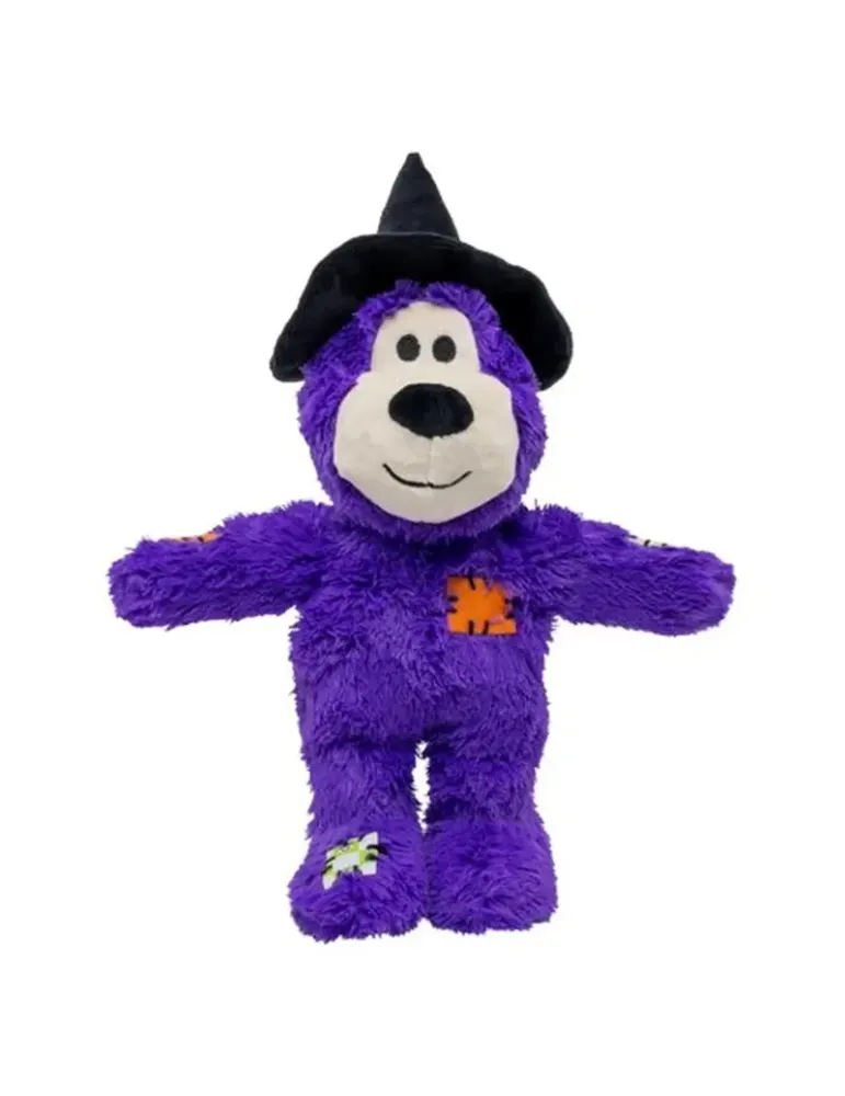 KONG Peluche Halloween Wild Knots Oso Bruja Morado — juguete de Halloween