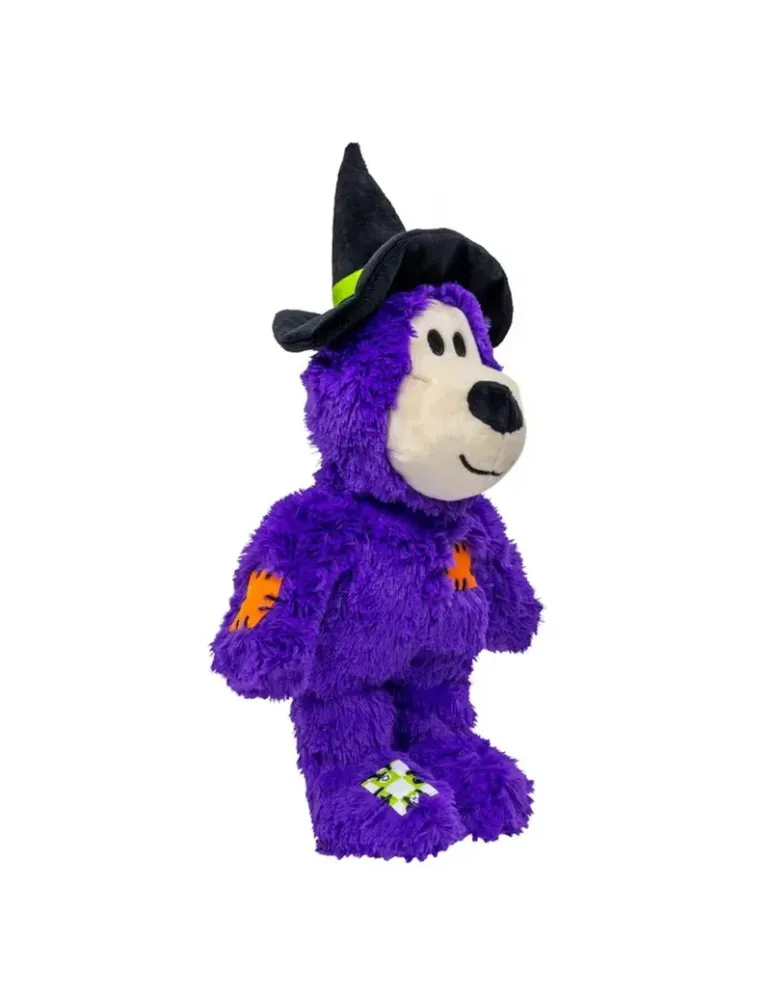 KONG Peluche Halloween Wild Knots Oso Bruja Morado — juguete de Halloween