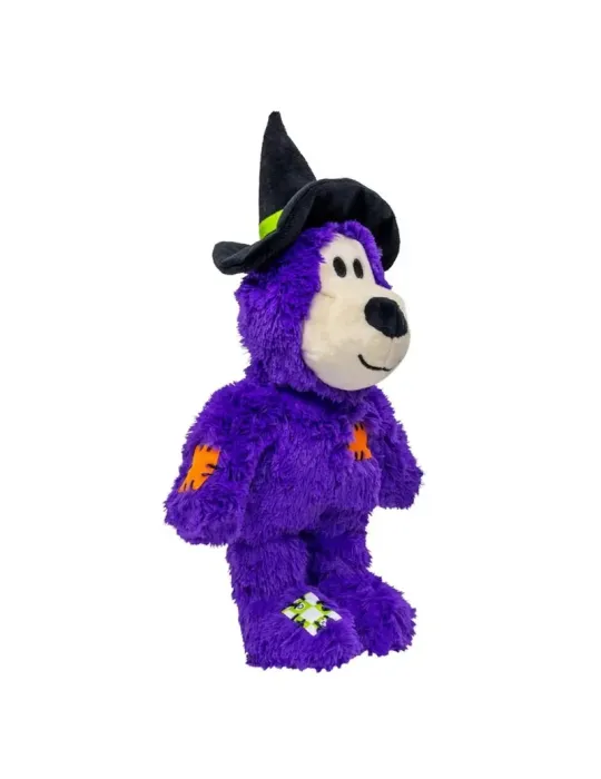 KONG Peluche Halloween Wild Knots Oso Bruja Morado — juguete de Halloween