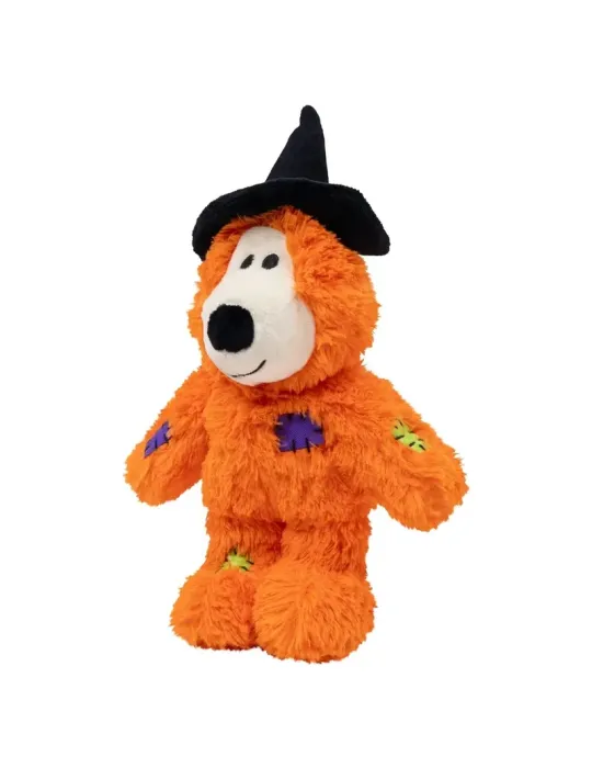 KONG Peluche Halloween Wild Knots Oso Bruja Naranja — juguete de Halloween