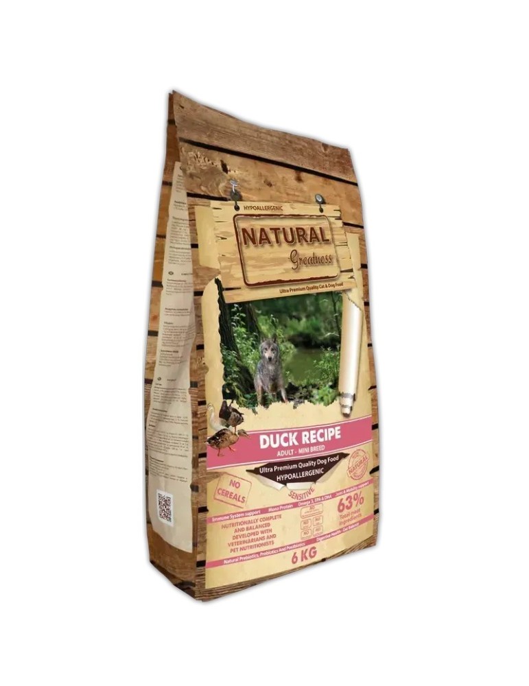 Natural Greatness Pato Sensitive Mini 6 kg, vista derecha