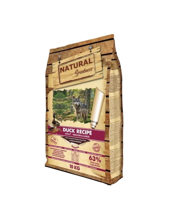 Natural Greatness Pato Sensitive Medium & Large 10 kg, vista izquierda