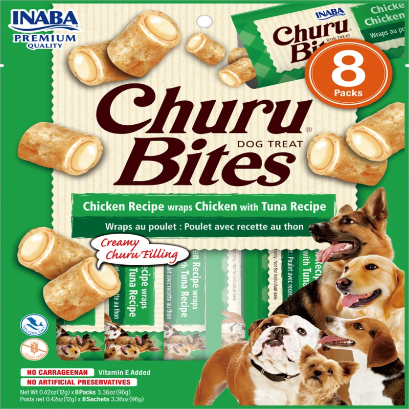 Churu Bites Snack de Pollo con Atún (8x12g)