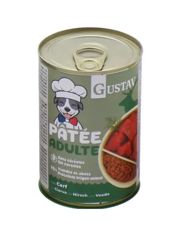 Bubimex Gustav Adult paté de carne de caza para perros, 400 g