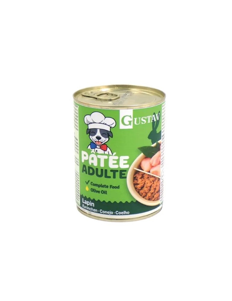 Bubimex Gustav Adult paté de conejo para perros, 400 g